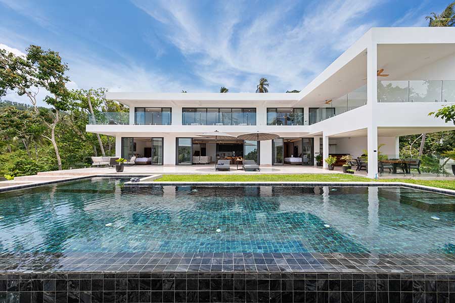 Recently Completed Contemporary 500 Sqm 5-Bed Sea View Pool Villa, Lamai
